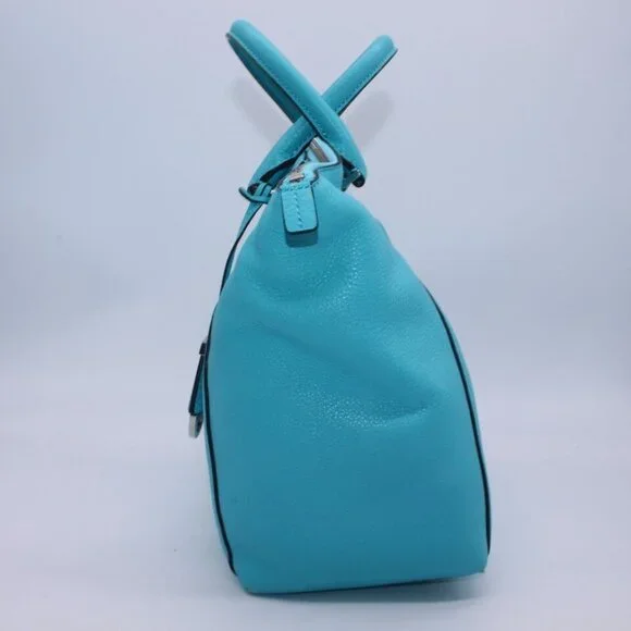 Michael Kors Bowling Shoulder Bag Purse Logo Small Pebble Leather Satchel - Picture 8 of 14